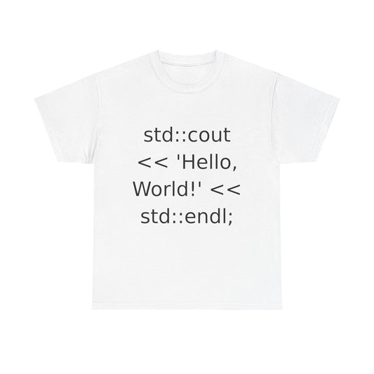 C++ Cout Hello World T-Shirt